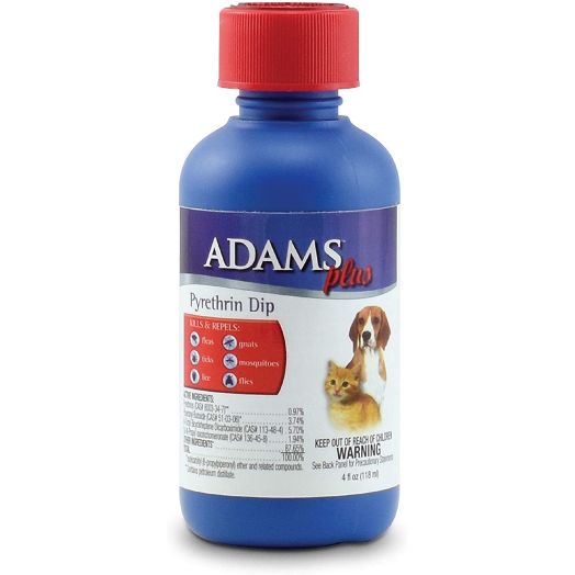 Adams Plus Pyrethrin Dip for Dogs and Cats, 4 Ounce