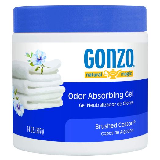 Gonzo Natural Magic Natural Magic Air Purifying Gel, Odor Eliminator for Cars, Closets, Bathrooms and Pet Areas, Captures and Absorbs Odors - 14 Ounce - Brushed Cotton
