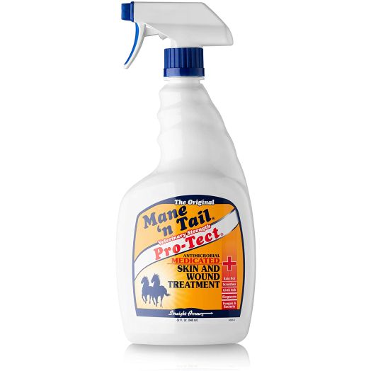 Mane 'n Tail Pro-Tect VETERINARY STRENGTH MEDICATED Skin and Wound Treatment 32 Ounce Spray