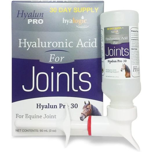 Hyalogic Hyalun Pro Horse Joint SupplementPure Hyaluronic Acid (HA) Equine Joint Supplement and Cartilage Care Available as 30 and 90 Day Supplement, Horse Muscle Rub and Gel (Equine Syringe Oral)