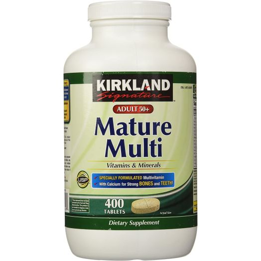 Kirkland Signature Adults, 50 plus Mature Multi Vitamins and Minerals, 400-Count Tablets