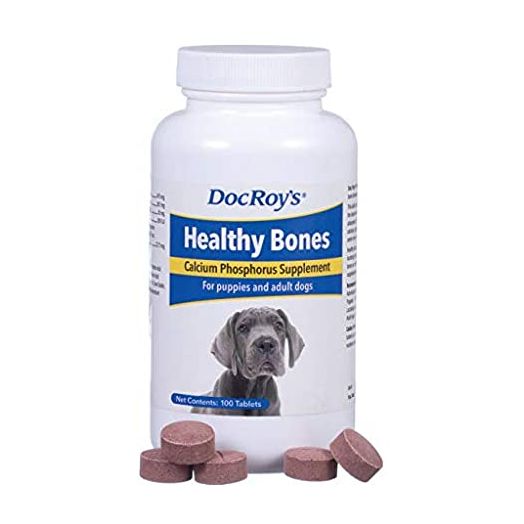 Revival Animal Health Doc Roy's Healthy Bones- Calcium Phosphorus Supplement- for Dogs and Puppies- 100ct Tablets