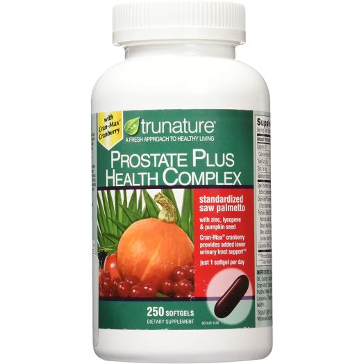 Trunature Saw Palmetto Prostate Health Complex with Zinc, Lycopene, Pumpkin Seed, 250 Softgels