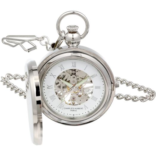 Charles Hubert 3850 Mechanical Picture Frame Pocket Watch