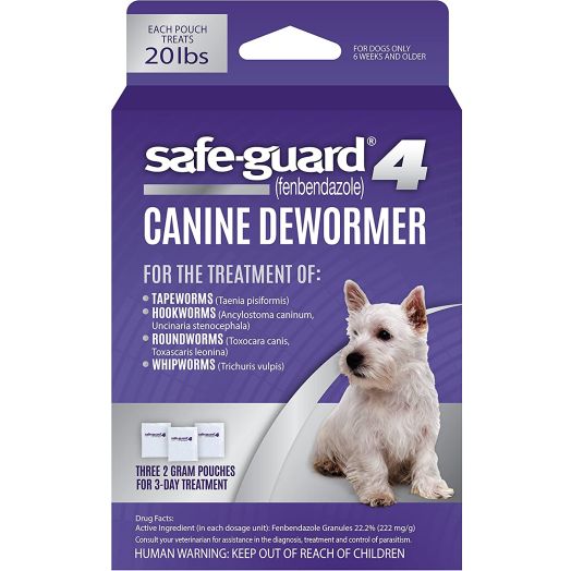 Excel Safe-Guard 4, Canine Dewormer for Dogs, 3-Day Treatment