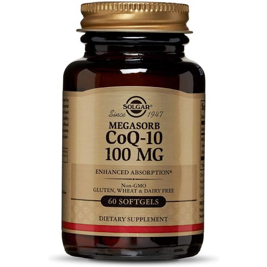 Solgar Megasorb CoQ-10 100 mg, 60 Softgels - Supports Heart Function and Healthy Aging - Coenzyme Q10 Supplement - Enhanced Absorption - Non-GMO, Gluten Free, Dairy Free - 60 Servings