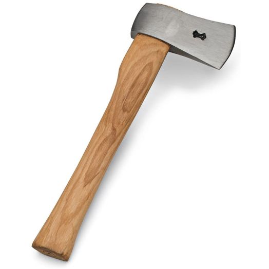 Kings County Tools Swiss Army Camping Axe | 15-1/2 Hardwood Handle | Vintage Never Used Quality Steel | Easy to Carry and Use | Perfect Campfire and Kindling Tool