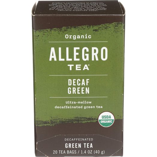 Allegro Tea, Organic Decaf Green Tea Bags, 20 ct