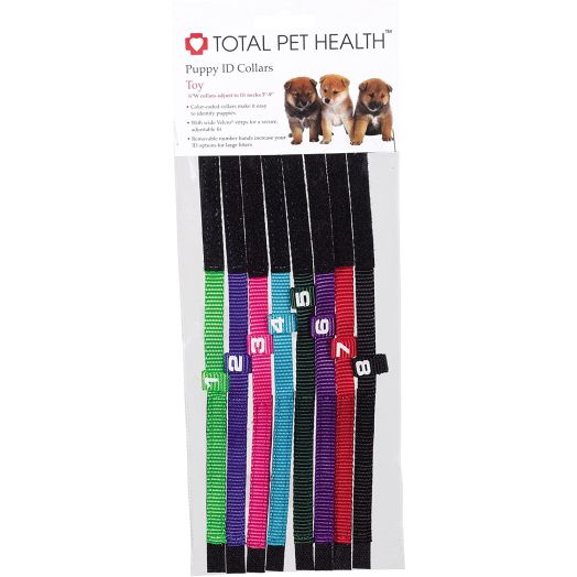 Total Pet Health Nylon Puppy ID Collar, Toy, 8-Pack