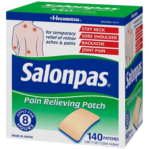 Hisamitsu Salonpas Pain Relieving Patches 140 Patches Per Box