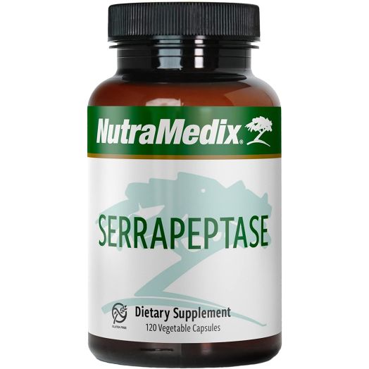 NutraMedix Serrapeptase Enzyme - Proteolytic Enzymes Supplement for Cardiovascular Support with Inulin from Jerusalem Artichoke (120 Vegetarian Capsules)