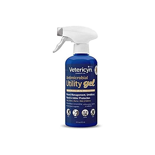 Vetericyn Plus Antimicrobial Utility Gel. Safe and Effective Relief for Wounds, Cuts, Burns, Umbilical, Navel and Udder Protection. for Livestock of All Ages. (16 oz /473 mL)