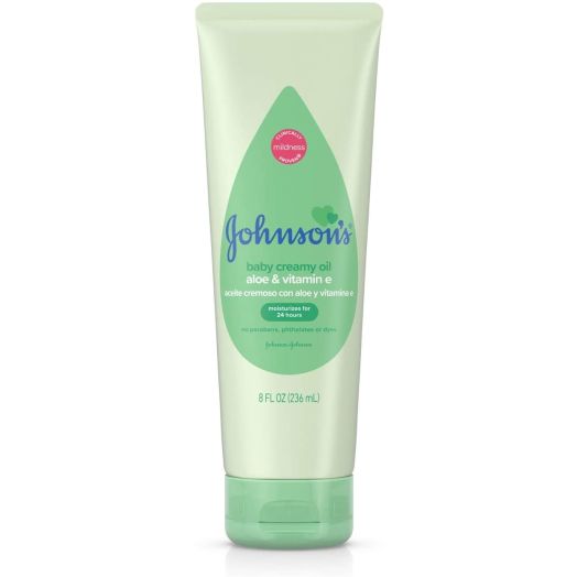 Johnson's, Baby Oil Creamy Aloe and Vitamin E, 8 fl oz