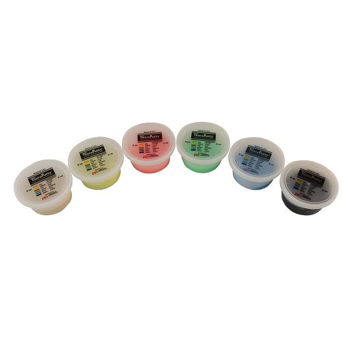 CanDo TheraPutty Plus Antimicrobial, 6 Piece Set, 2 oz