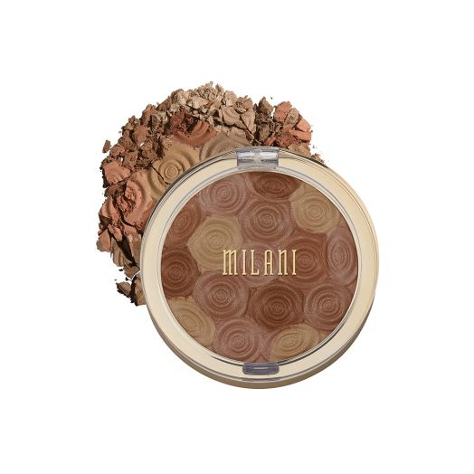 Milani Illuminating Face Powder - Hermosa Rose (0.35 Ounce) Cruelty-Free Highlighter, Blush and Bronzer in One Compact to Shape, Contour and Highlight