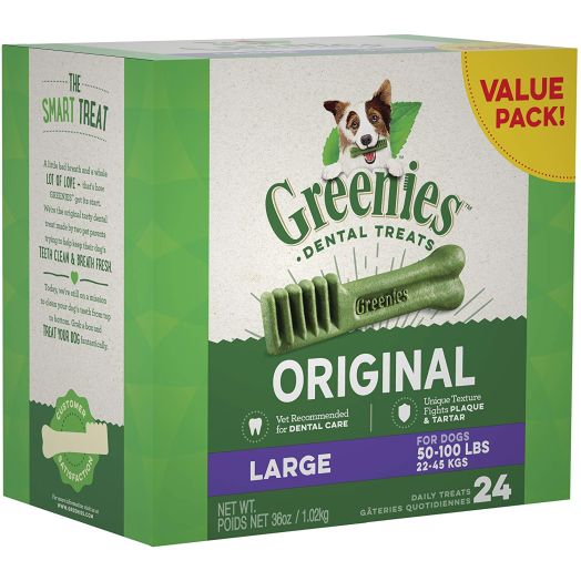 GREENIES Original Large Dog Natural Dental Treats (50 -100 lb. Dogs)