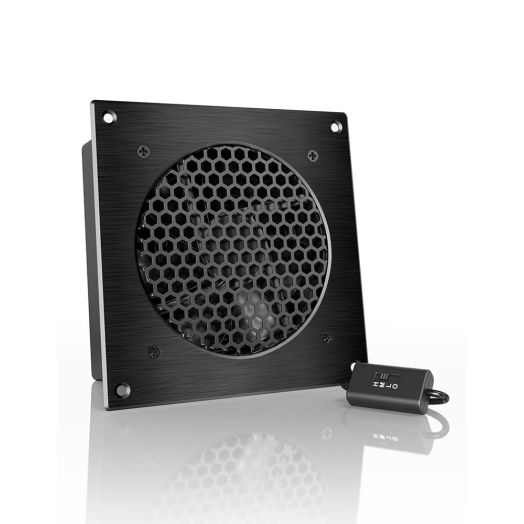 AC Infinity AIRPLATE S3, Quiet Cooling Fan System 6" with Speed Control, for Home Theater AV Cabinets
