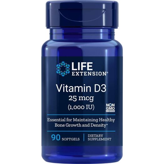 Life Extension Vitamin D3 1000 IU, 90 softgels