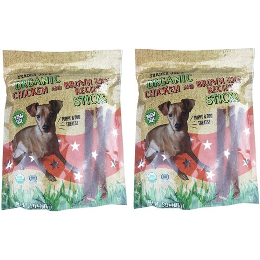2 Pkgs. Trader Joe's Organic Chicken and Brown Rice Sticks Wheat Free....5 Oz Bag X 2