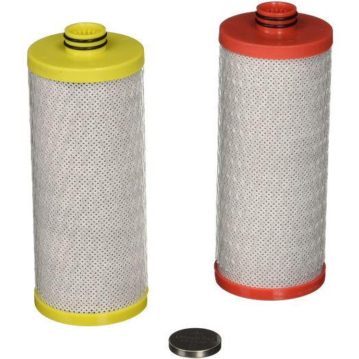 Aquasana AQ-5200R Replacement Filter Cartridges for 2-Stage Under Sink Water Filtration System,Red and Yellow