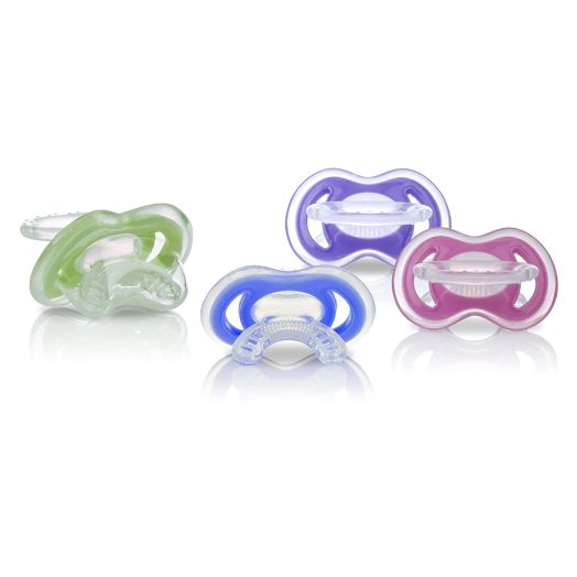 Nuby 2-Pack Gum-eez Pacifier Teethers, Colors May Vary