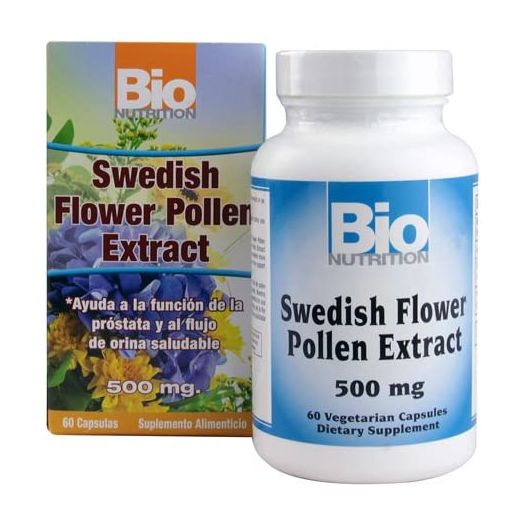Bio Nutrition Swedish Flower Pollen Extract, 500 Mg, 60 Count