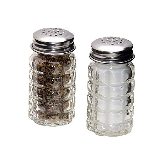 1st Choice 4562 FBA_BCK31360 Retro Style Salt and Pepper Shakers with Stainless Tops (2), 1, Original Version