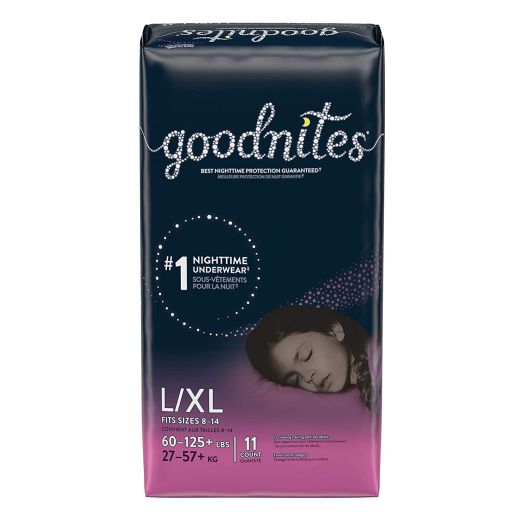 Goodnites, Girls Bedwetting Underwear, L/XL, 11 Ct
