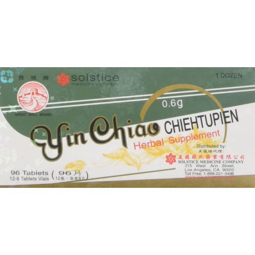 Solstice Medicine Company Yinchiao Chieh Tu Pien Cold and Flu 96 Tablets, 0.02 Pound