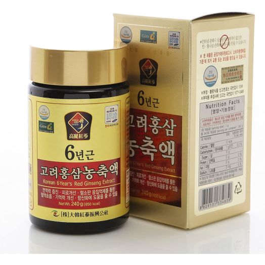 240g(8.5oz), 100% Pure Korean 6years Root Red Ginseng Extract, Saponin, Panax