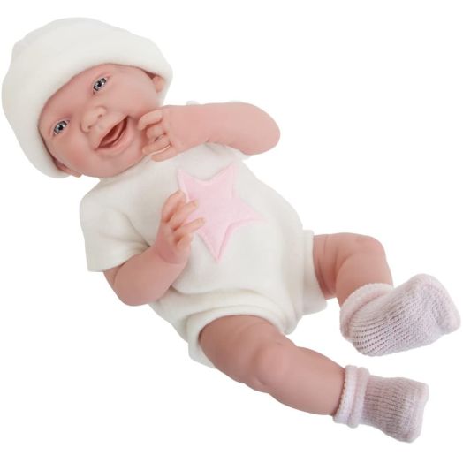 La Newborn Boutique - Realistic 15" Anatomically Correct Real Girl Baby Doll  All Vinyl Pink Star Designed by Berenguer  Made in Spain