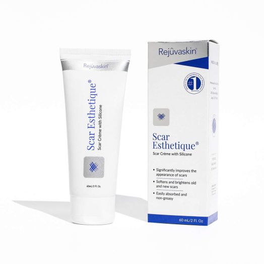 Rejuvaskin Scar Esthetique Scar Cream with Silicone - 23 Effective Ingredients - Improves New and Old Scars - 60mL