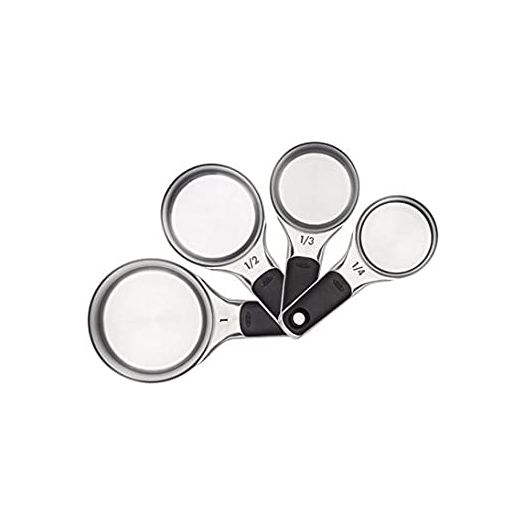 OXO Good Grips Measuring Cups with Magnetic Snaps, Stainless Steel
