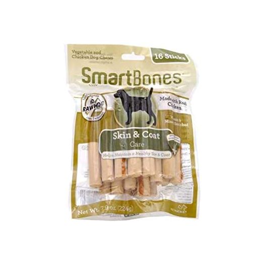 SmartBones Chicken Dog Chews Skin Coat (16 Sticks)