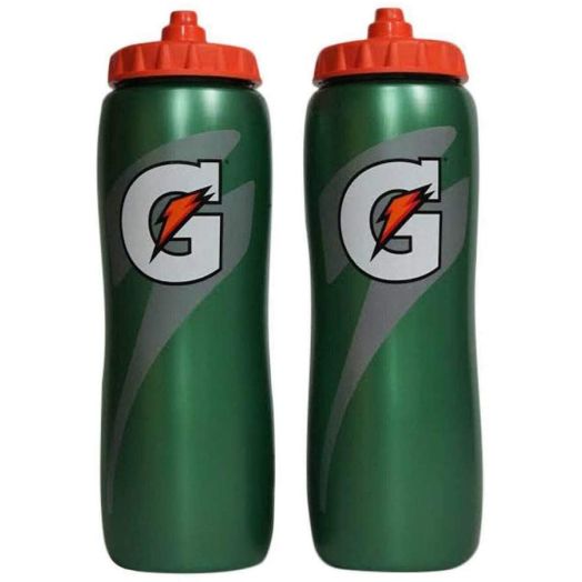 Gatorade 32 Oz Squeeze Water Sports Bottle - Pack of 2 - New Easy Grip Design