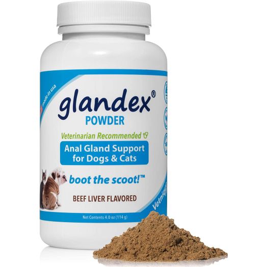 Glandex Dog and Cat Anal Gland Sac Fiber Supplement with Pumpkin, Digestive Enzymes and Probiotics - Vet Recommended Healthy Bowels and Digestion - Boot The Scoot 5.5 oz