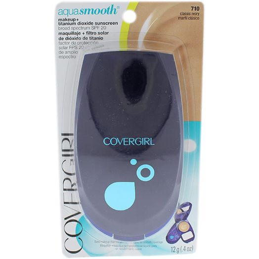 CoverGirl Aquasmooth SPF 20 Compact Foundation, 710 Classic Ivory, 0.4 Ounce
