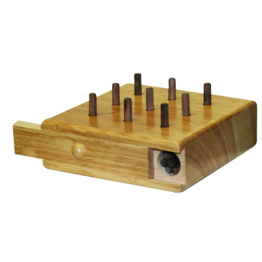 Baseline 9 Hole Wooden Pegboard to Improve Fine Motor Coordination, Finger Dexterity, Concentration and Increase Reactionary Speed., Model:12-3141