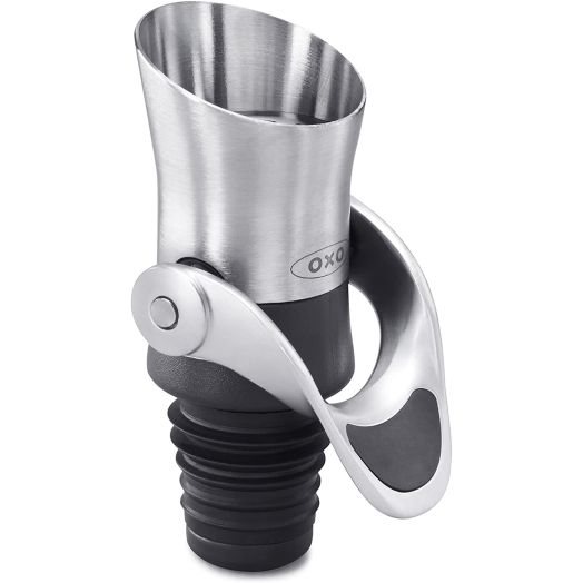 OXO 11136400 SteeL Wine Stopper and Pourer, Stainless Steel