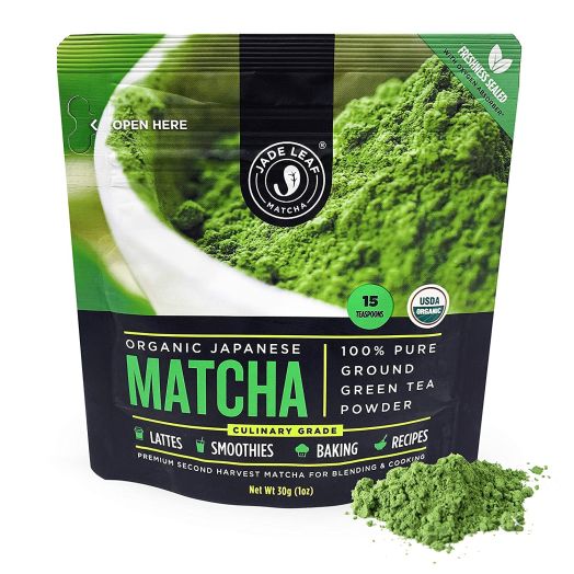 Jade Leaf Matcha Green Tea Powder - Organic, Authentic Japanese Origin - Culinary Grade  - Premium 2nd Harvest [1oz]