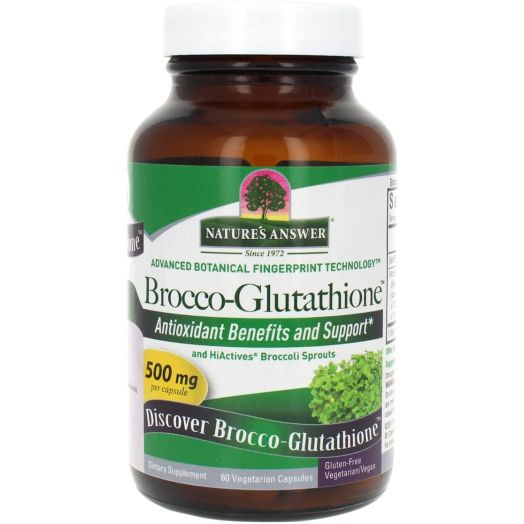 Nature's Answer Brocco Glutathione, 60 Count Vegetarian Capsules - Made with Organic Broccoli Sprouts