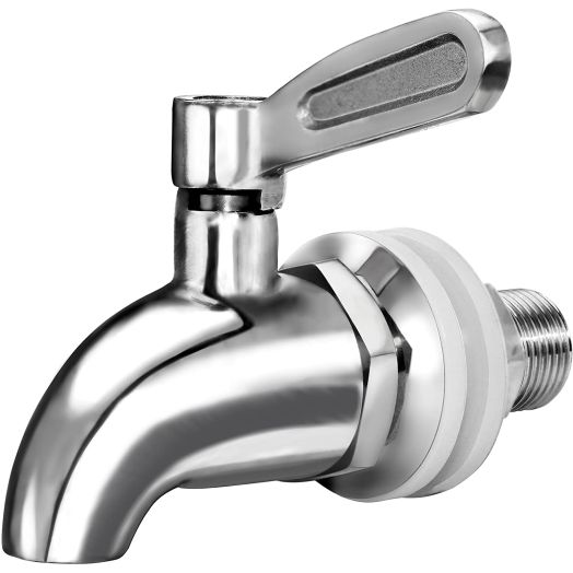 Updated More Durable Beverage Dispenser Replacement Spigot,Stainless Steel Polished Finished, Water Dispenser Replacement Faucet, fits Berkey and other Gravity Filter systems as well