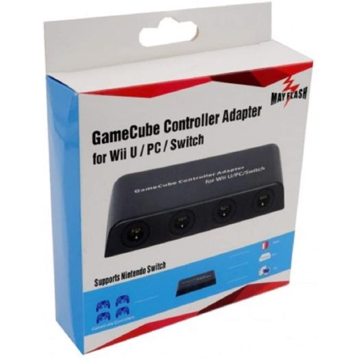 Mayflash GameCube Controller Adapter for Wii U, PC USB and Switch, 4 Port