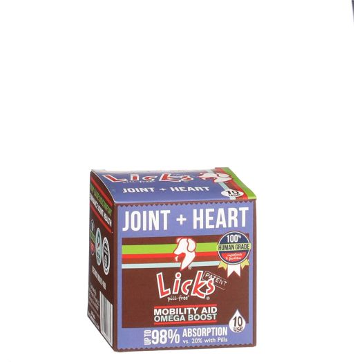 Licks - Dog Joint Supplement + Heart Supplement - Dog Omega 3 - LiquiPaks - 10 Use