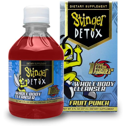 Stinger Detox Whole Body Cleanser 1 Hour Extra Strength Drink Fruit Punch 8 FL OZ