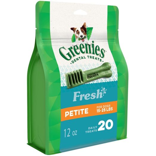 GREENIES Fresh Natural Dental Dog Treats, 12oz Pack