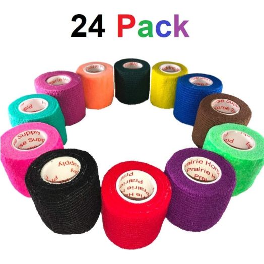 Vet Wrap Tape Bulk (Assorted and Camouflage Colors) (6, 12, 18, or 24 Pack) (2, 3, or 4 Inches wide) Vet Rap Medical First Aid Tape Self Adhesive Adherent for Ankle Wrist Sprains and Swelling