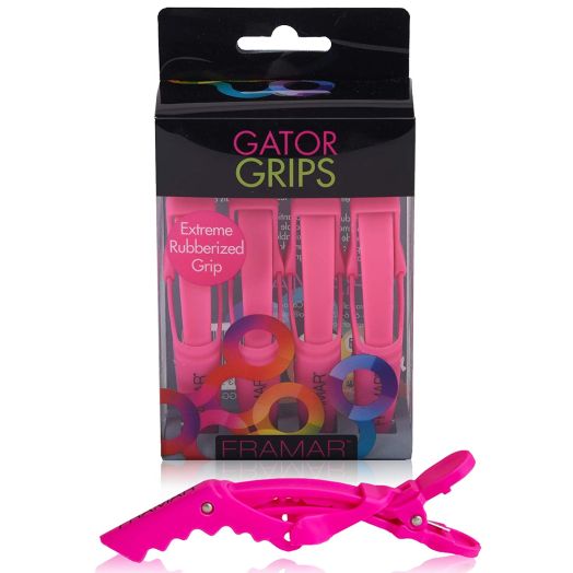 Framar Gator Grips Pink Hair Clips for Styling, Hair Clips For Women  Alligator Clips for Hair / Crocodile Clips for Hair Styling  Sectioning Clips For Hair