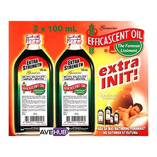 2 Efficascent Oil Extra Strength 100mL Counterirritant (2 bottles x 100mL)