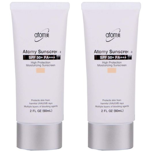 Atomy Sunscreen SPF 50 + Pa +++ Herb Skin Care Uv Sun Protection Beige 2 Pcs 1 Set